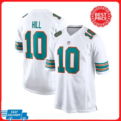$30.99 • Buy Tyreek Hill #10 Miami Dolphins 2022-23 Season White Shirt Fan Made All Size