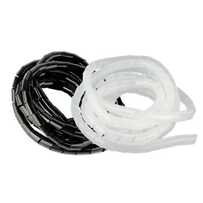 Spiral Wrap Cable Tidy - BANDING LOOM PC TV HOME CINEMA WIRE MANAGEMENT SLEEVING • £4.40