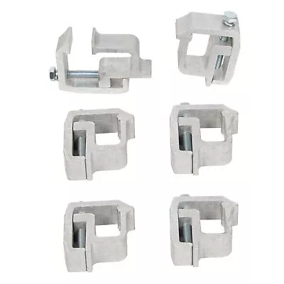 6PCS Truck Cap Topper Camper Aluminum Shell Mounting Clamps Heavy Duty Sliver • $27.89