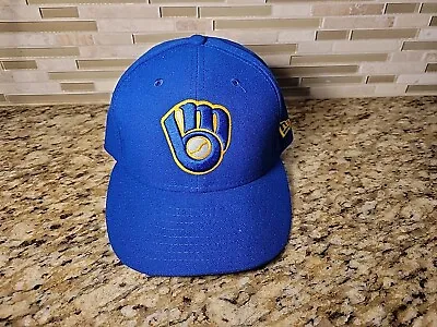 Milwaukee Brewers Hat Cap New Era 59Fifty Fitted Size 7 1/4 MLB Baseball Mens • $28.18