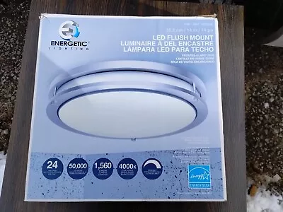 Energetic 14  24W Double Ring LED Flush Mount Ceiling Light  1560 Lumens  • $21.48