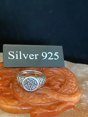 Silver Wiccan Ring Signet  Ring • $38.54