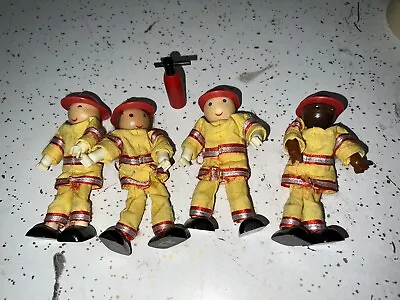 $18.99 • Buy Ryans Room Melissa Doug Wooden Fire Fighters Lot Posable Figures