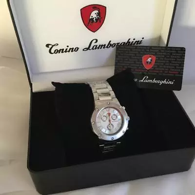 Lamborghini Gents  Watch Ul105.203 With 8 Hand Set Diamonds Stainless Steel Band • $695