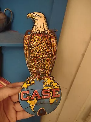 Vintage Case Eagle  Porcelain Sign Car Gas Oil Truck • $125