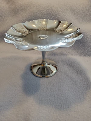 $6.99 • Buy Vintage Farber Bros Krome-Kraft Pedestal Dish New York Made In USA