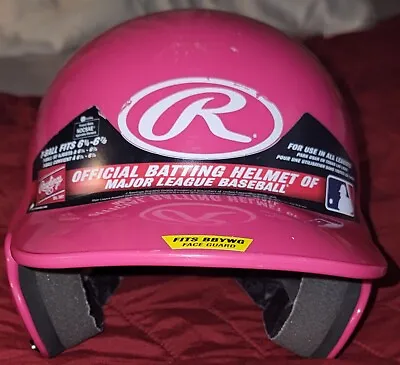 Rawlings Girls Pink Batting Helmet Softball Baseball Sz 6 1/4-6 7/8 MLTBH-R1 • $26.99