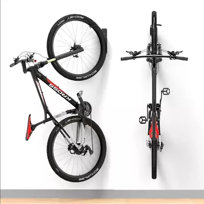 Bike Rack Garage Wall Mount Swing 90 Degrees Vertical Bike Hanger Hook Indoor  • $27.21