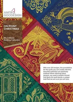 On-Point Christmas Anita Goodesign Embroidery Machine Design CD NEW • $15.99