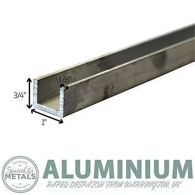 1  X 3/4  Aluminium U-Channel Trim X 1/8  Wall -  Aluminium Channel U Profile • £15.83