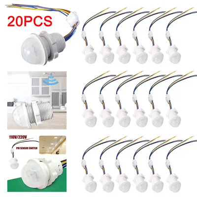 20X PIR Infrared Motion Sensor Detector Smart Switch 110V220V Lamp Switch Auto • $38.99