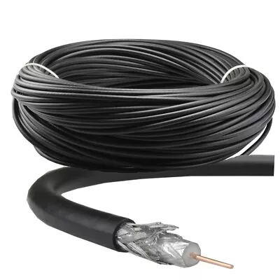 Black/White/Brown RG6 Satellite Freesat Digital TV Aerial Coax Cable Coaxial • £29.97