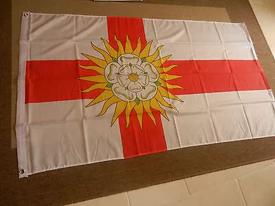 West Riding Yorkshire Yorks Flag Flags 5'x3' Polyester Post Free In Uk • £6.75