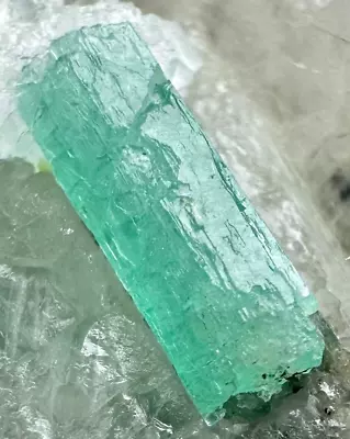 74 Gram Full & Well Terminated Top Green Emerald Crystals With Mica On Matrix PK • $9.99