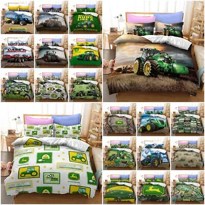 $49.99 • Buy John Deere Tractor Quilt Duvet Doona Cover Pillowcase Bedding Set AU