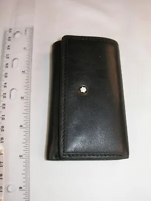 Vintage Mont Blanc 7161 Black Leather Key Case...Marked...See Photos • $189.99