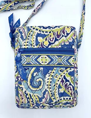 Vera Bradley MINI HIPSTER Crossbody CAPRI BLUE Shoulder Bag Purse Organizer EC • $18.99