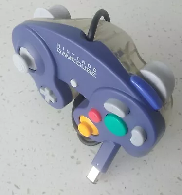 Genuine Nintendo GameCube Controller - Indigo Clear / Purple White • $50