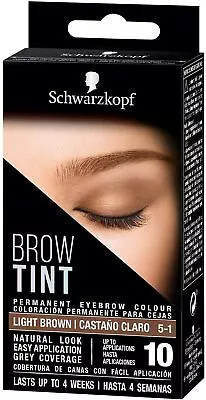 £7.99 • Buy Schwarzkopf Professional Eyebrow Dye Brow Tinting Kit, Permanent Clr Light Brown