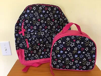 NWT Gymboree Girls Backpack Lunch Box Set Stars Uniform Shop Bag School • $26.99