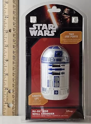 Brand New Light Up ThinkGeek Star Wars R2-D2 Dual USB Cool Robot Wall Charger • $25