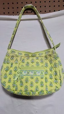 Vera Bradley Purse Citrus Yellow Flowered Designed Shoulder Handbag • $9.99