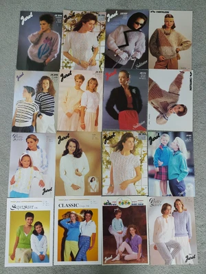 £9.99 • Buy Vintage Knitting Patterns Bundle X 16 - Jarol & Chanteleine Mixed Ladies