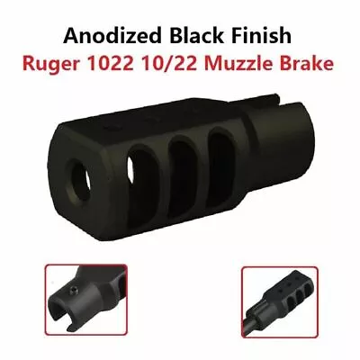 Slip On Ruger 10/22 1022 Muzzle Brake Aluminum Silver Color Bolt On • $16.32