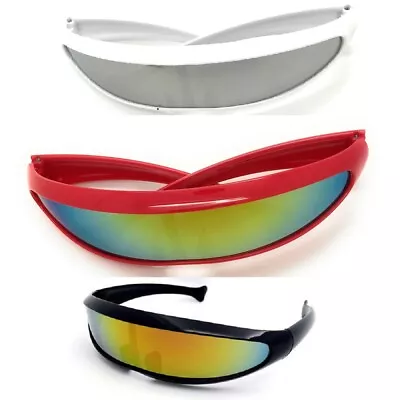 $8.95 • Buy Futuristic Narrow X-men Cyclops Color Mirrored Lens Visor Sunglasses