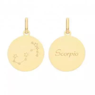 9ct Yellow Gold Zodiac Constellation Scorpio PN1228 • £162