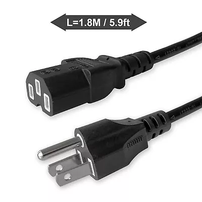 IBM Dell LCD TV Monitor Computer Printer AC Replacement 3 Prong Power Cord Cable • $5.99