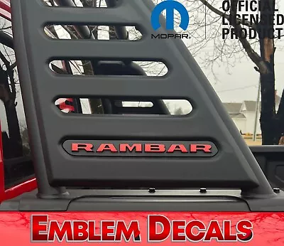 Ram 1500 TRX RAMBAR Emblem Overlay Decal 2021 2022 2023 2024 • $22