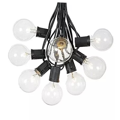 G50 Patio String Lights With 25 Globe Bulbs – Outdoor String Lights – Clear • $37.31