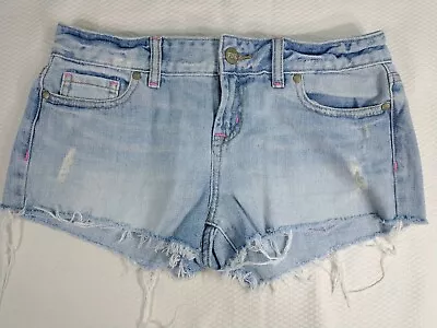 Victoria's Secret Pink Cutoff Denim Jean Shorts 2 Distressed 29  Waist  • $11.19