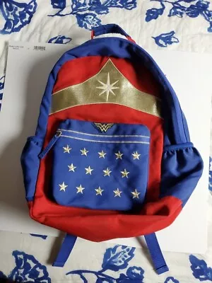 Wonder Woman Sparkly Hanna Andersson Kids Bookbag Backpack DC Comics Awesome! • £26.06