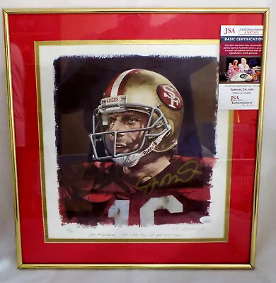 SIGNED #23 Of 25 JOE MONTANA + ARTIST MERV CORNING PRINT SAN FRANCISCO 49ERS JSA • $225