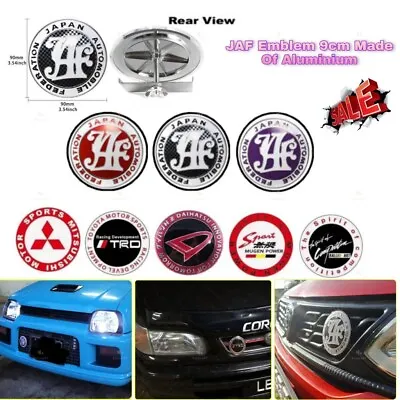 Universal JAF TRD Mugen Ralliart Mitsubishi Front Grill Badge Car JAF Emblem 9cm • $15.54