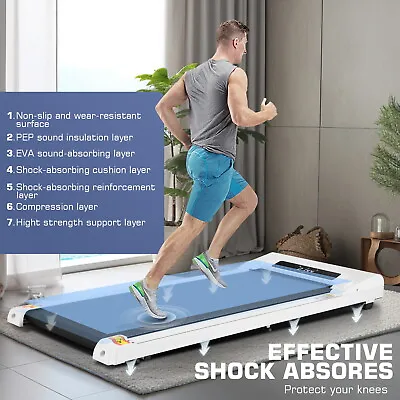 2 IN 1 Folding Electric Treadmill Under Desk Walking Pad 300lbs Weight Capacity • $174.99