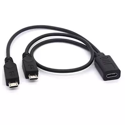 USB 2.0 Type C Female To Dual Micro USB Male Splitter Cable (2 Micro USB  • $15.68