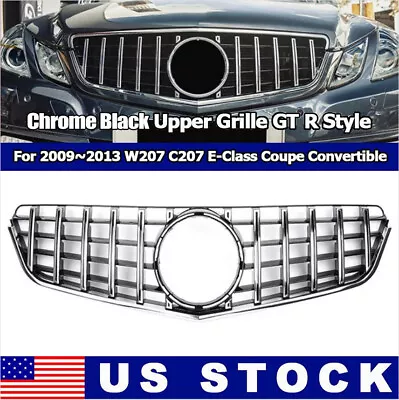 GT Front Bumper Grill Grille For Benz W207 E-CLASS Coupe 2009-2013 Chrome/Black • $66.75