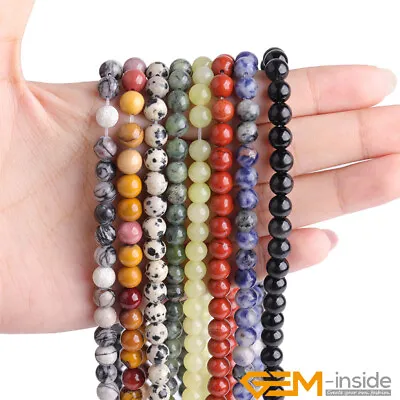 Wholesale Natural Assorted Jasper Gemstone Round Beads For Jewelry Making 15  YB • $3.49