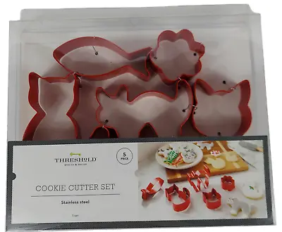 £9.93 • Buy 5 Piece Cookie Cutter Set Threshold Stainless Steel Cat Fish Kitten Paw Shapes