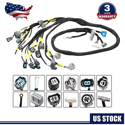 Engine Harness For Honda Civic Integra B16 B18 D16 OBD2 Tucked Budget D B-series • $83.09