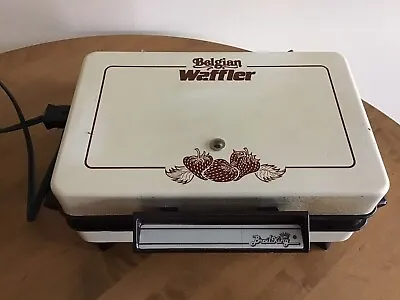 Vintage Belgian Waffler By Broil King Hudson MFG Waffle Maker Retro Kitchen..EUC • $20