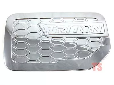 Chrome Fuel Door Tank Cap Cover Trim For Mitsubishi Triton 2 Door 2015 Pick Up • $17.51
