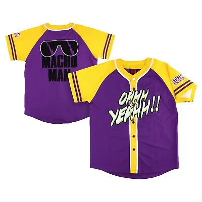 WWE Randy Savage Jersey Macho Man Baseball Jersey Men's Authentic Shirt • $29.99