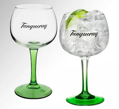 £16.95 • Buy 2 X  Tanquary Large Balloon Gin Glass Green Stemmed Classic In Box New For Gift