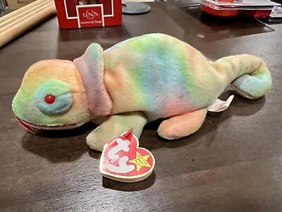 Ty Beanie Baby 9 Inch Rainbow The Iguana Chameleon Toy • $5