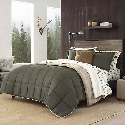 Eddie Bauer - King Comforter Set Reversible Sherpa Bedding With Matching Sha... • $266.63