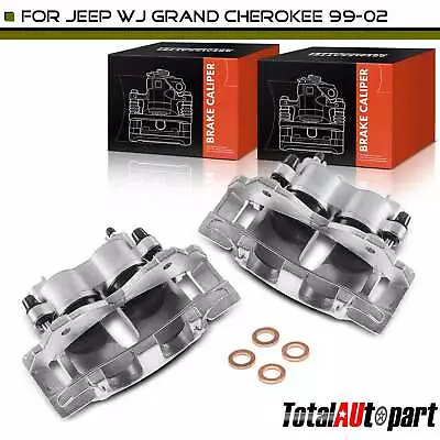 2x Brake Caliper W/ Bracket Front Left & Right For Jeep Grand Cherokee 1999-2002 • $116.79